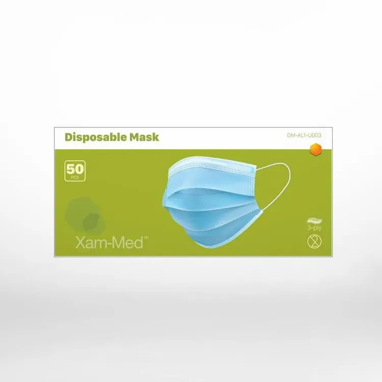 3-Ply Disposable Face Mask 50-Count