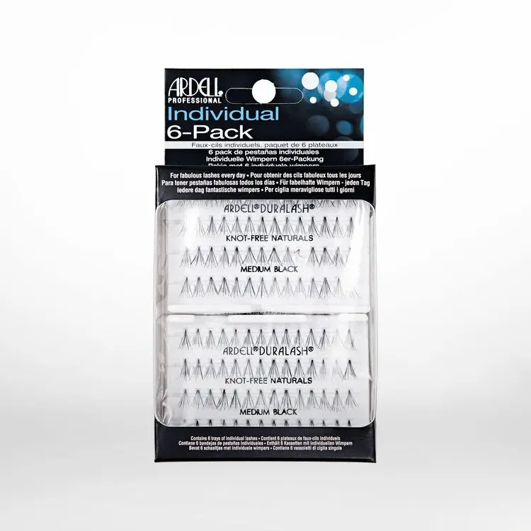 6 Pack Duralash Naturals Medium Black
