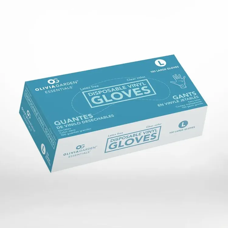 Clear Vinyl Gloves Large - 100 Count