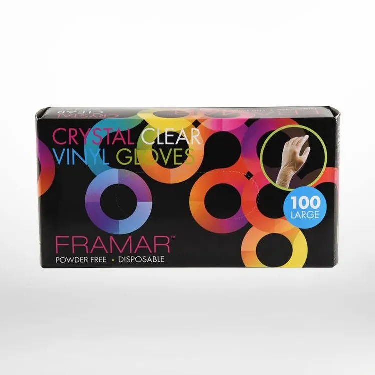Crystal Clear Vinyl Gloves - Large - 100 Count