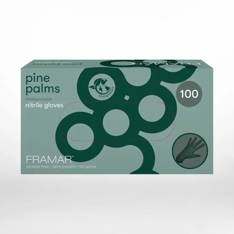 Medium Pine Palms Nitrile Gloves