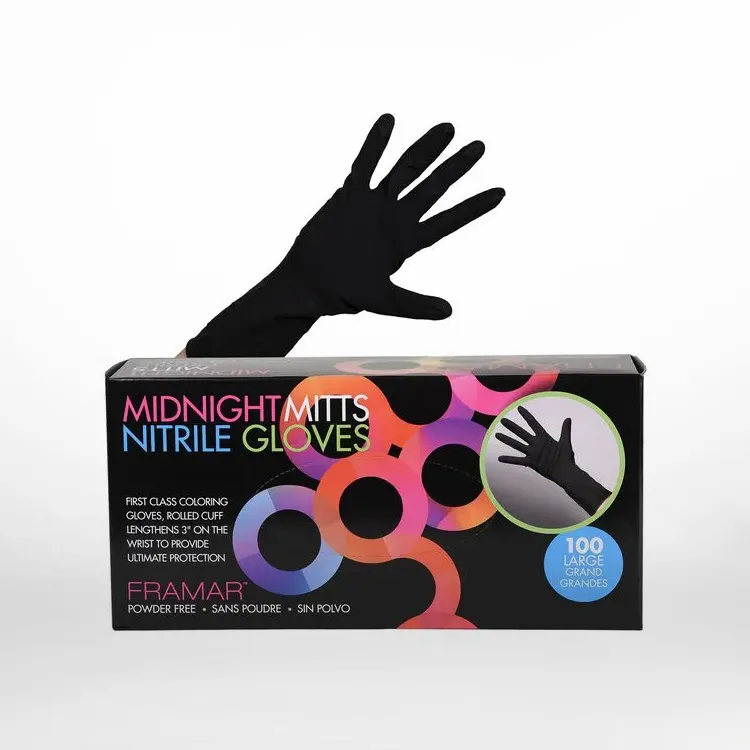 Midnight Mitts Nitrile Gloves  - Large 100 Count