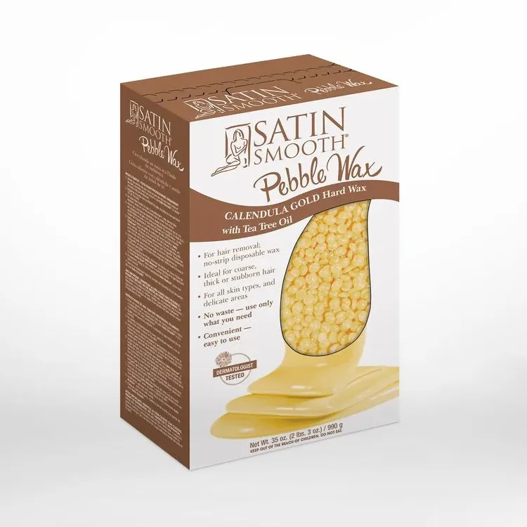 Satin Smooth Pebble Wax - Calendula Gold Hard Wax with Tea Tree Oil