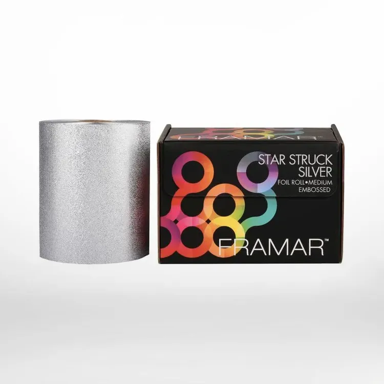 Star Struck Silver Medium Embossed Roll